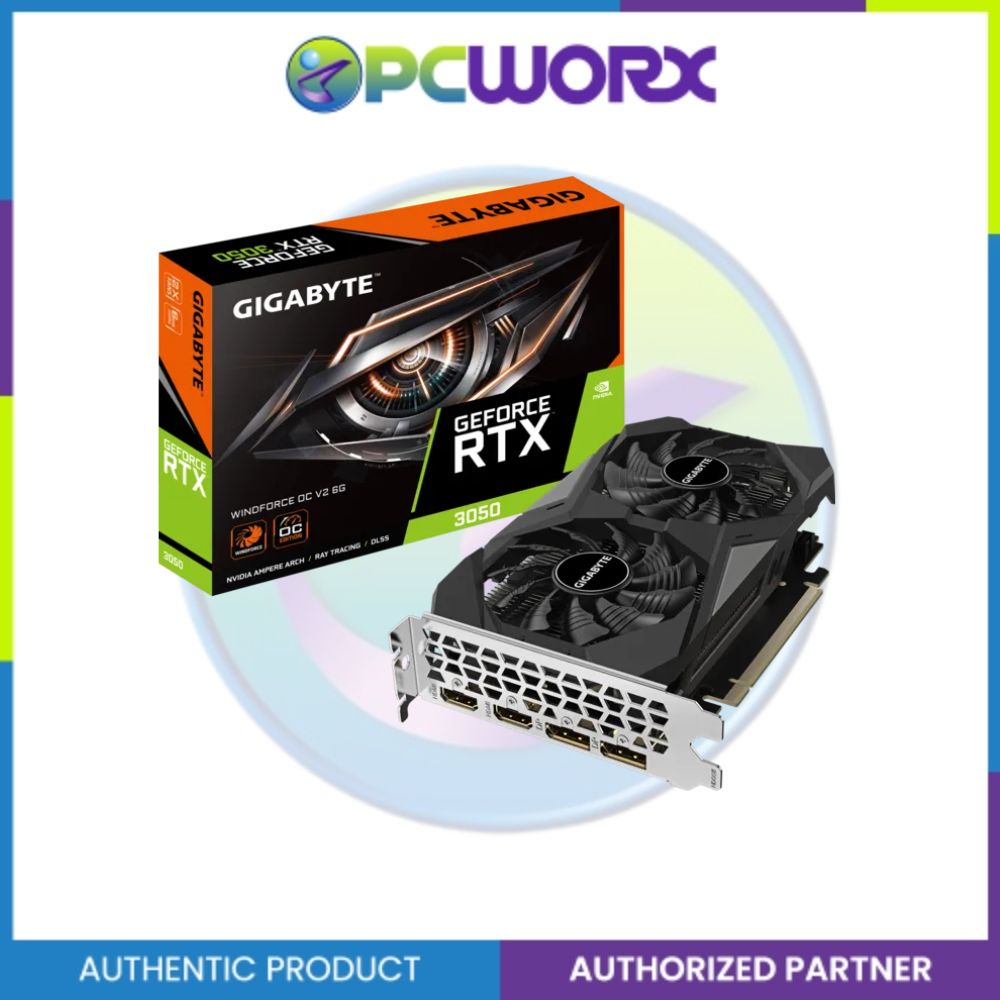 GIGABYTE NVIDIA® GeForce RTX™ 3050 WINDFORCE OC V2 6G GDDR6 Graphics Card