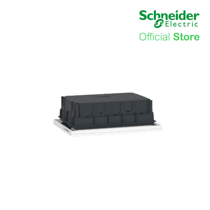 Schneider Enclosure, Resi9 MP Flush Mounting 1 Row of 8 Modules IP40 White Door 1 Earth + 1 Neutral Terminal Blocks MIP22108