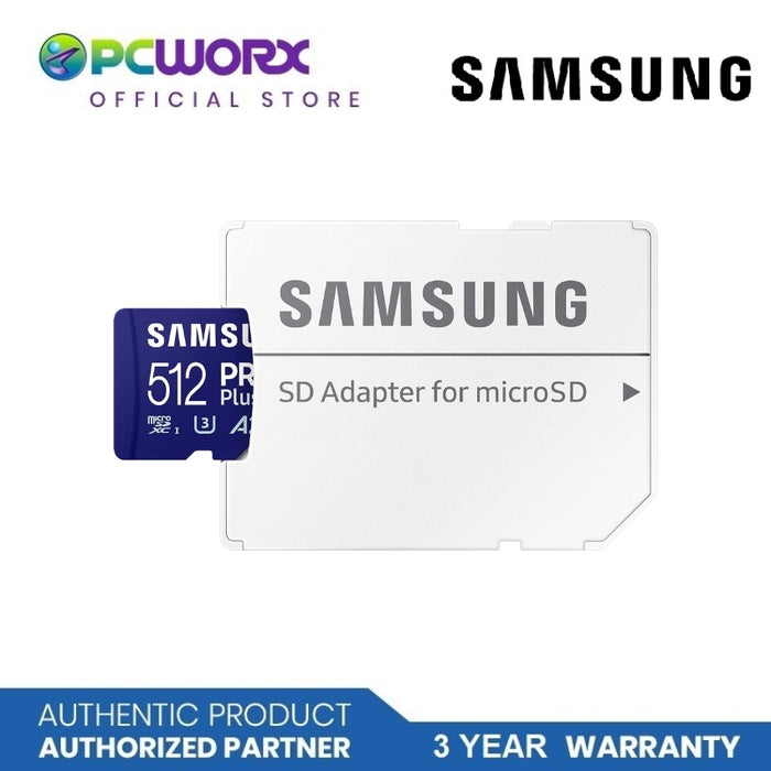 Samsung MB-MD128SA/APC 128GB | MB-MD512SA/APC 512GB MICRO SD PRO PLUS W ADAPTER SAMSUNG MICRO SD MEMORY CARD | Samsung 128GB MICROSD Memory Card