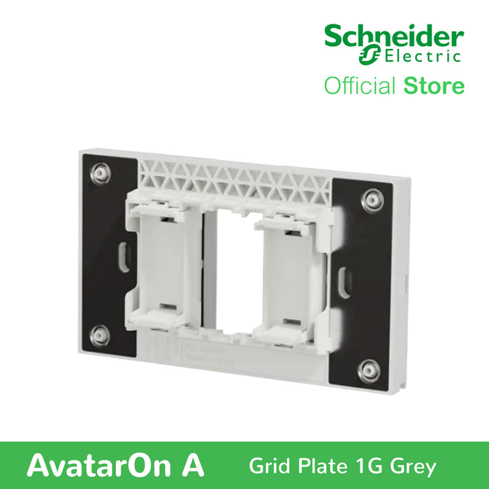 Schneider AvatarOn A 1 gang Grid Plate - GREY M3T01-GY