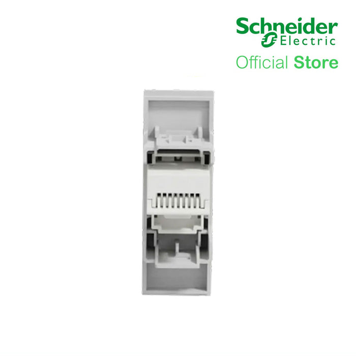 Schneider Telephone Socket AvatarOn With Shutter Grey M3T1RJ4M-GY