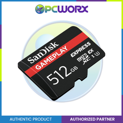 Sandisk SDSQXFN-512G-GN4NN MicroSD Express,880/650MB/s,RPD2,W/JC,4x6 Box,Global