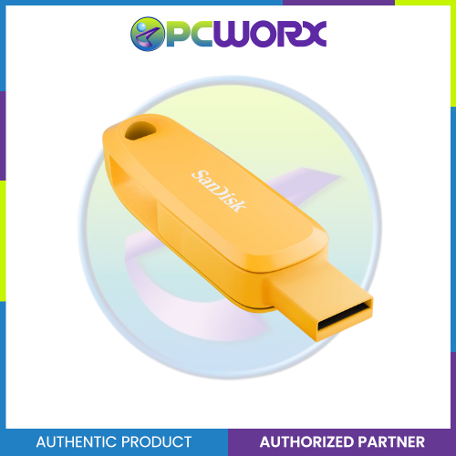 SanDisk SDDDC6-512G-G46YD 512GB Type-C OTG USB 3.2 Swivel Design Yellow Daffodi
