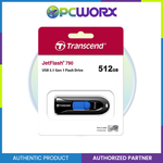 Transcend TS512GJF790K 512GB Pen Drive 790 USB 3.1 Capless Flash Drive Black