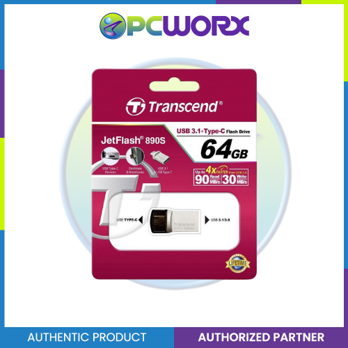 Transcend TS64GJF890S 64GB JetFlash 890, Silver Pl