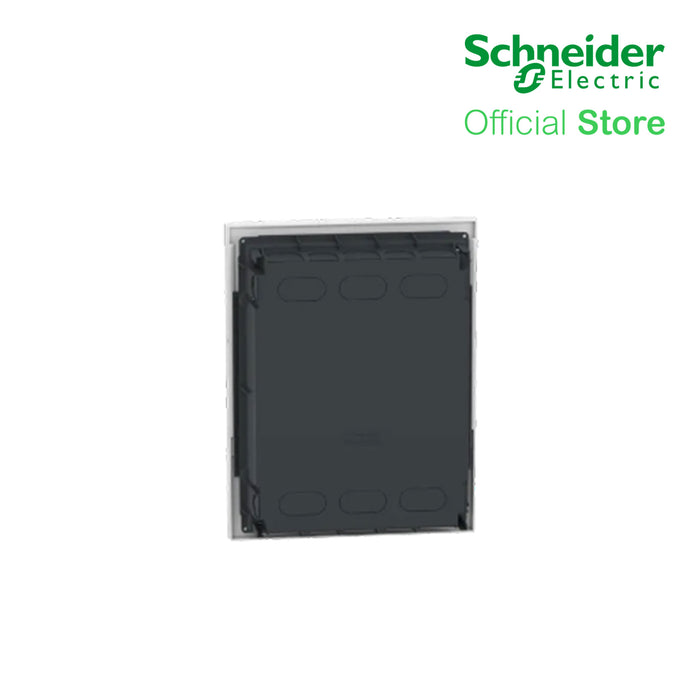 Schneider Enclosure Resi9 MP Flush Mounting 2 Rows of 12 Modules IP40 White Door 1 Earth + 1 Neutral Terminal Blocks MIP22212