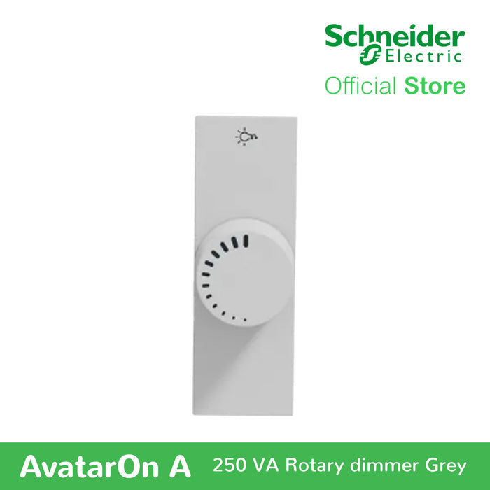 Schneider AvatarOn A 250 VA Rotary Dimmer - GREY M3T1V400DM-GY