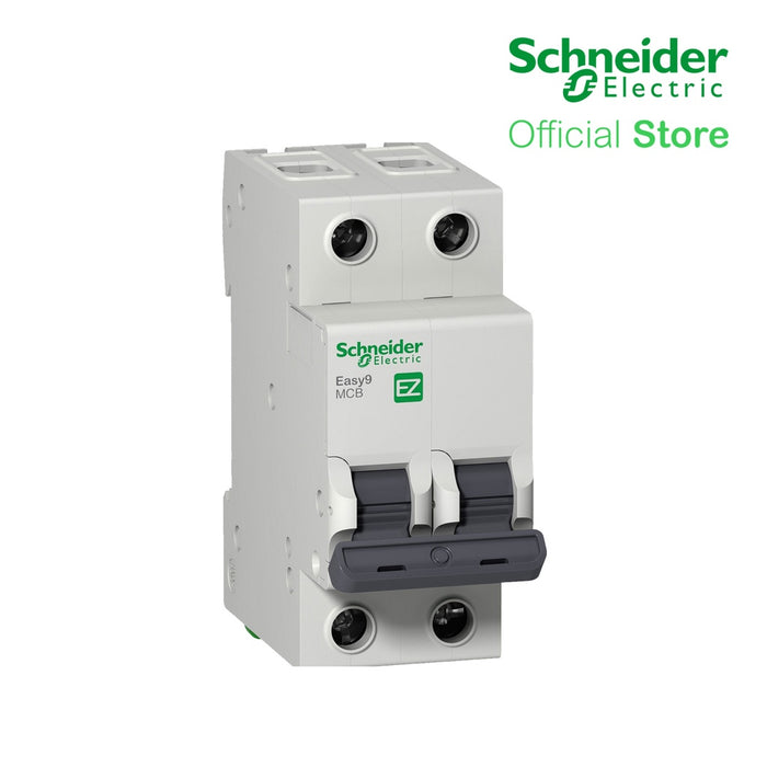 Schneider Easy9 IEC 2P 10A C DIN-Rail Type Miniature Circuit Breaker 230V 6kAIC (EZ9F56210)