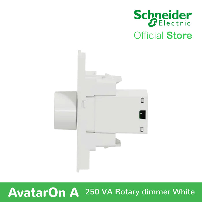 Schneider AvatarOn A 250 VA Rotary Dimmer - WHITE M3T1V400DM-WE