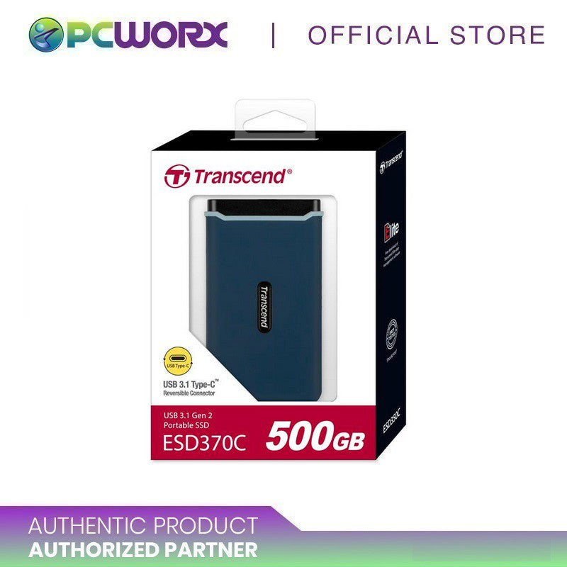 Transcend Ts500gesd370c 500gb USB3.1 Gen2 Type-C Rugged Portable SSD