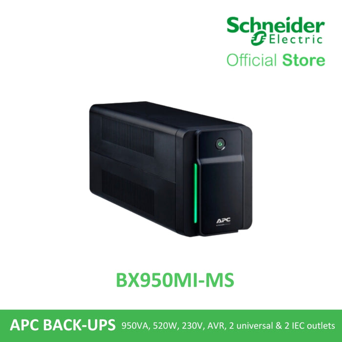 APC Back-UPS (BX950MI-MS) 950VA, 230V, AVR, IEC Sockets | APC UPS