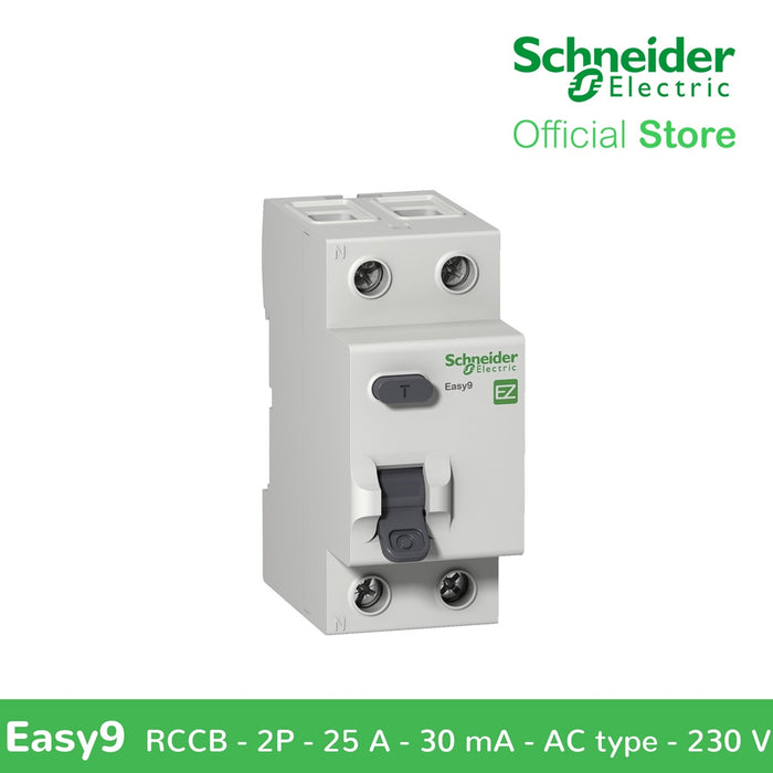 Schneider Easy9 RCCB 2P 25A 30MA AC-type 230V EZ9R36225 Residual Current Circuit Breaker