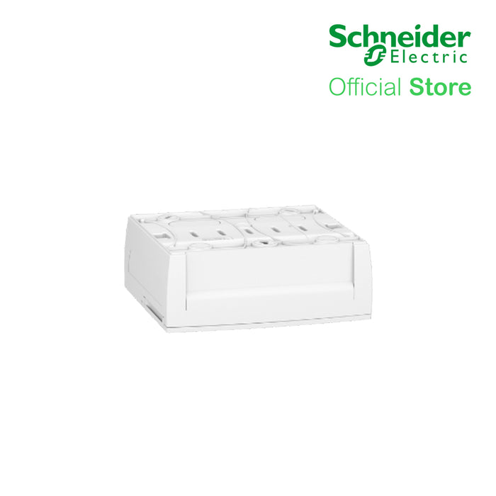 Schneider Enclosure Resi9 MP Surface Mounting 1 Row of 12 Modules IP40 White Door 1 Earth + 1 Neutral Terminal Blocks (MIP12112)