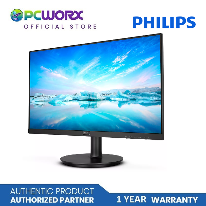 Philips 221V8LD 22" Inch W-LED VA 75Hz VGA/DVI/HDMI Monitor | Philips 22" Inch LED Monitor | 1920 x 1080 (Full HD) | Philips Monitor | MONITOR