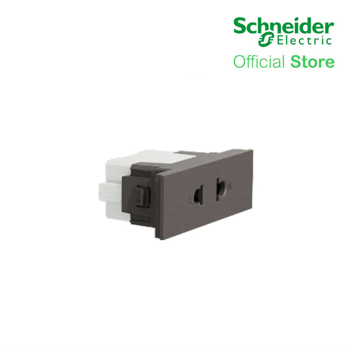 Schneider Socket Outlet Avataron A Universal 16A 250V 2 Pin S Sized Black M3T426US-BK