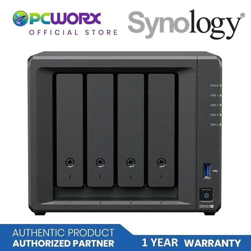 NAS Synology DS423+ 24To (4x6To HAT3300) - 6Go RAM, 2 Slots M.2, DSM Installé - Garantie 3 Ans - 4