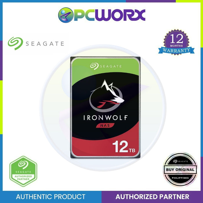 Seagate IronWolf 12TB NAS HDD Internal Hard Drive 3.5" 7200 RPM 256MB Cache SATA 6Gb/s