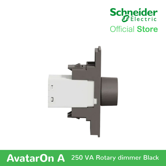 Schneider AvatarOn A 250 VA Rotary Dimmer - BLACK M3T1V400DM-BK