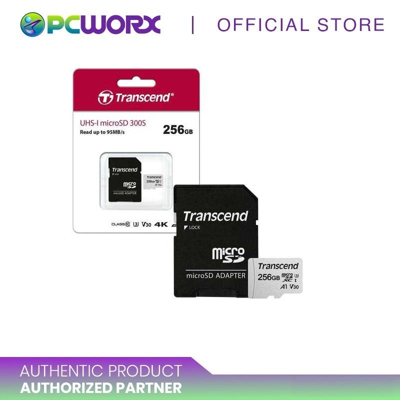 Transcend 256GB MicroSDXC/SDHC 300S Memory Card (TS256GUSD300S-A)