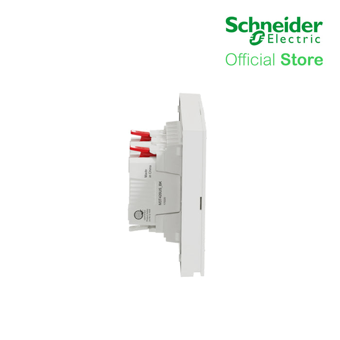 Schneider AvatarOn A 16A 250V 2G 2 Pin Universal Socket-outlet White A70426US-WE | Switch Outlet