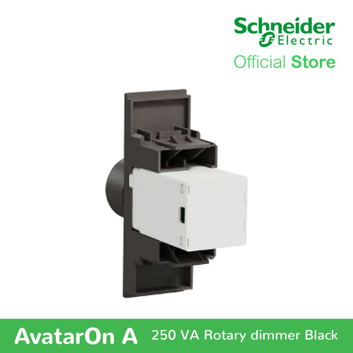 Schneider AvatarOn A 250 VA Rotary Dimmer - BLACK M3T1V400DM-BK