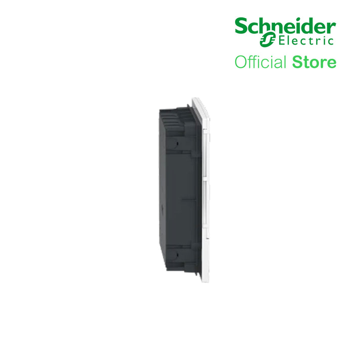 Schneider Enclosure Resi9 MP Flush Mounting 2 Rows of 12 Modules IP40 White Door 1 Earth + 1 Neutral Terminal Blocks MIP22212