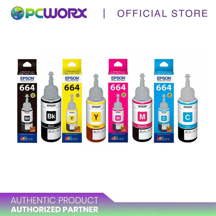 Epson T664 Original Ink Bottle Set (Black, Cyan , Magenta And Yellow)