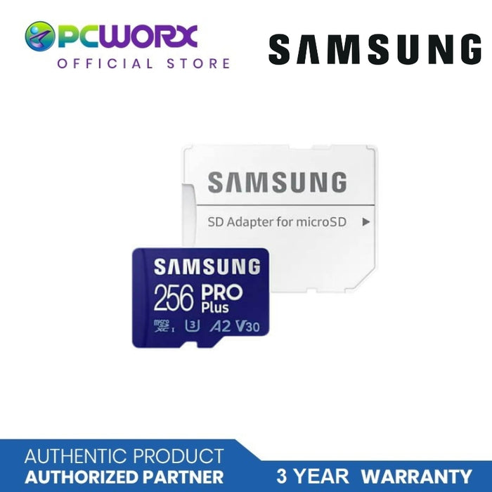 Samsung MB-MD256SA/APC 256GB MICRO SD PRO PLUS W ADAPTER SAMSUNG 256GB MICRO SD MEMORY CARD | 256 PRO Memory Card MicroSD