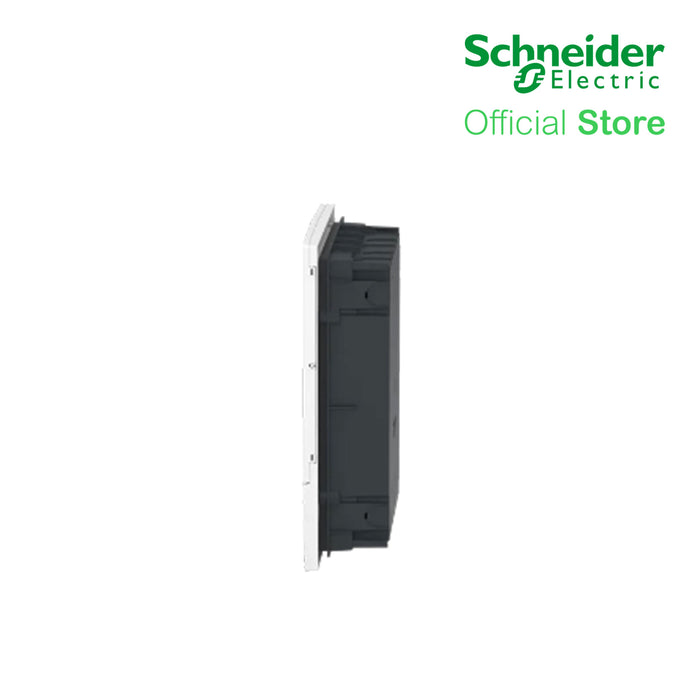 Schneider Enclosure Resi9 MP Flush Mounting 2 Rows of 12 Modules IP40 White Door 1 Earth + 1 Neutral Terminal Blocks MIP22212