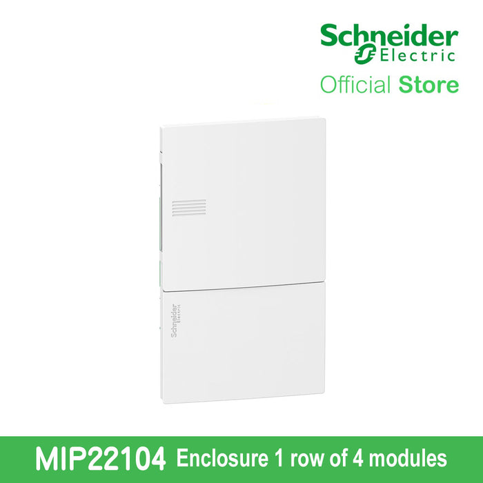 Schneider Enclosure Resi9 MP Flush Mounting 1 Row Of 4 Modules IP40 (MIP22104)