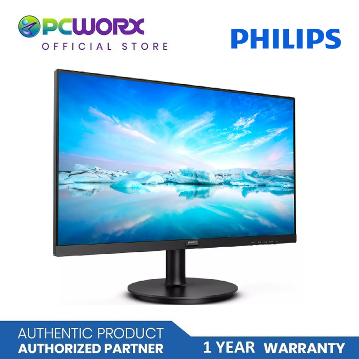 Philips 221V8LD 22" Inch W-LED VA 75Hz VGA/DVI/HDMI Monitor | Philips 22" Inch LED Monitor | 1920 x 1080 (Full HD) | Philips Monitor | MONITOR