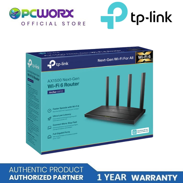 TP-Link Archer AX12 AX1500 Dual-Band Wi-Fi 6 Router