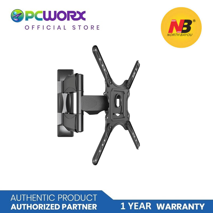 North Bayou P4 32" to 55" Inch TV Wall Mount Bracket - Heavy Duty Flat Panel TV Wall Mount with Bracket and Full Motion Swing Arm for LCD and LED Display TV | TV Bracket | Wall Bracket