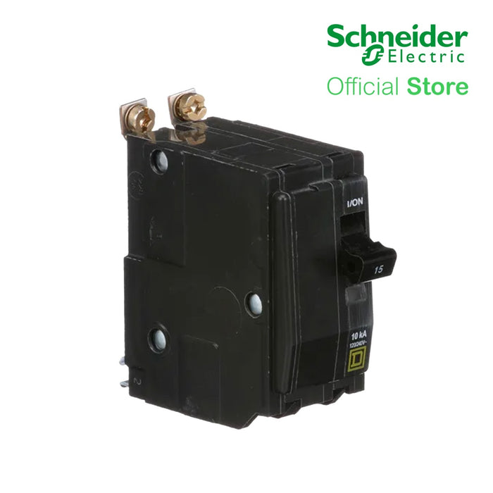 Schneider QOB UL 2-Pole 15A Bolt-On Miniature Circuit Breaker 120/240V 10kAIC QOB215