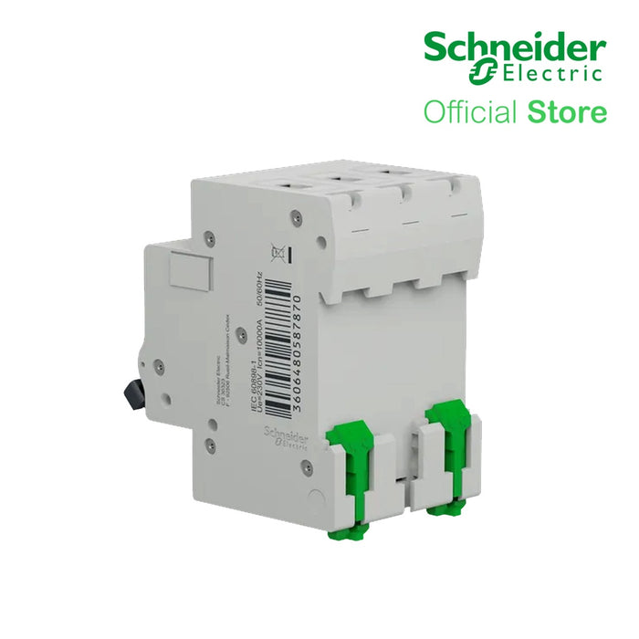 Schneider Easy9 IEC 3P 50A C DIN-Rail Type Miniature Circuit Breaker 400V 6kAIC (EZ9F56350)