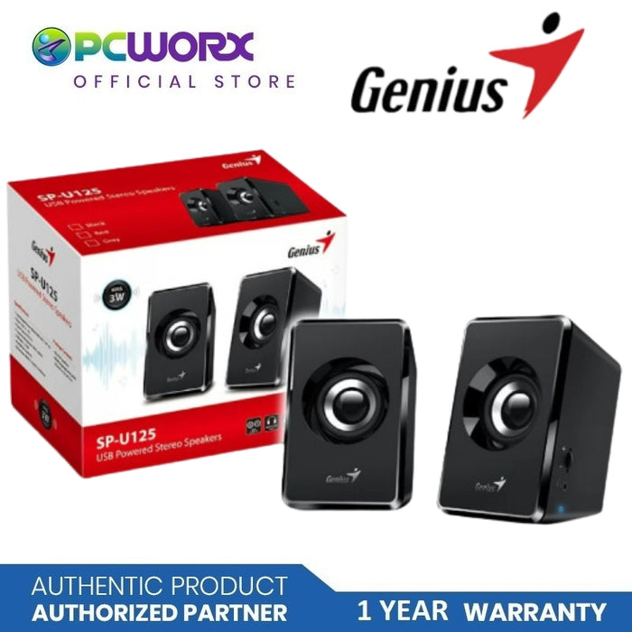 Genius SP-U125 USB Powered Stereo Speakers(Black)