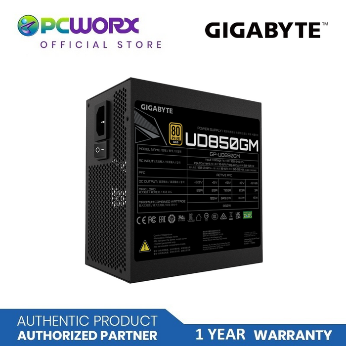 Gigabyte GP-UD850GM 850W 80+ Gold Fully Modular Power Supply