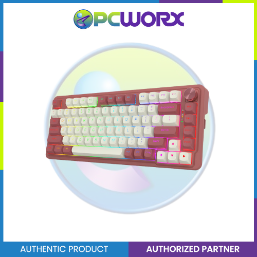 Redragon K673WR-RGB-MAX Ucal Max Mechanical Keyboard with Knob White/Red