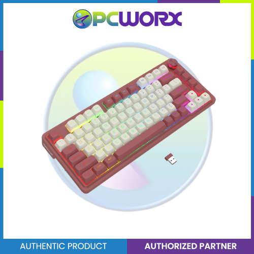 Redragon K673WR-RGB-MAX Ucal Max Mechanical Keyboard with Knob White/Red