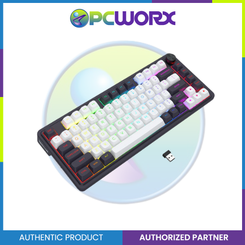 Redragon K673WB-RGB-MAX Ucal Max Mechanical Keyboard with Knob White/Black