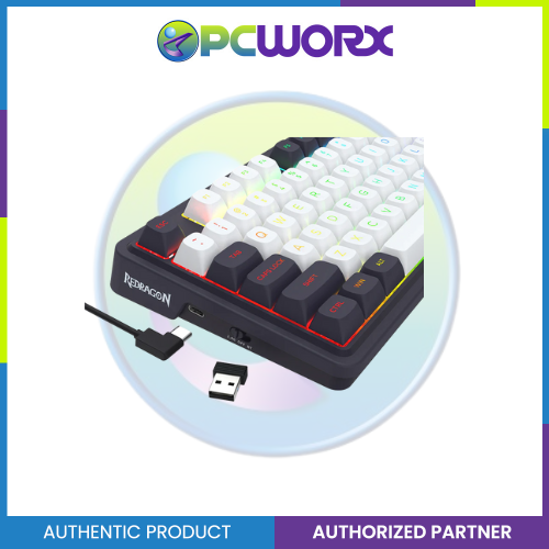 Redragon K673WB-RGB-MAX Ucal Max Mechanical Keyboard with Knob White/Black