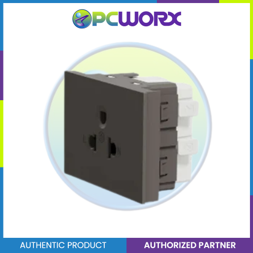 Schneider Socket Outlet AvatarOn A Universal 16A 250V 3 Pin 2S Sized Black M3T426UST-BK