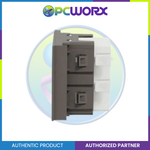 Schneider Socket Outlet AvatarOn A Universal 16A 250V 3 Pin 2S Sized Black M3T426UST-BK