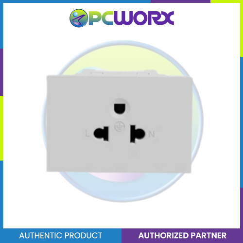 Schneider Socket Outlet AvatarOn A Universal 16A 250V 3 Pin 2S Sized Grey M3T426UST-GY