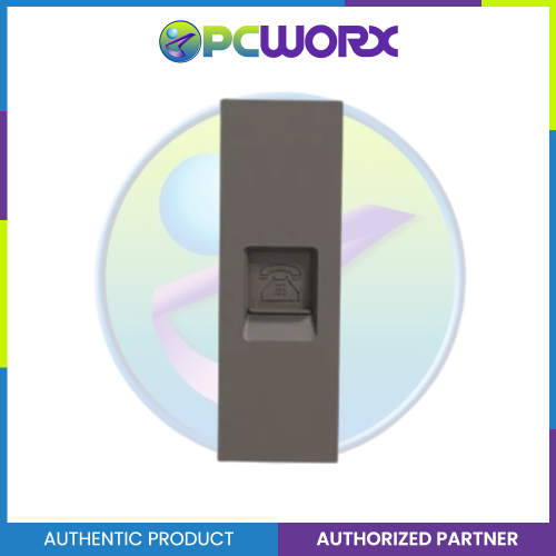 Schneider Telephone Socket AvatarOn With Shutter BLK M3T1RJ4M-BK