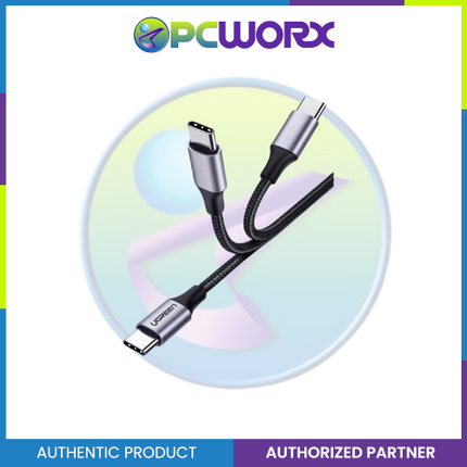 Ugreen US261 USB-C 2.0 to USB-C 2.0 3A Data Cable Gray 1M