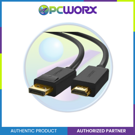 Ugreen DP101/10204 Display Port Male - HDMI Male Cable 5Meters Black