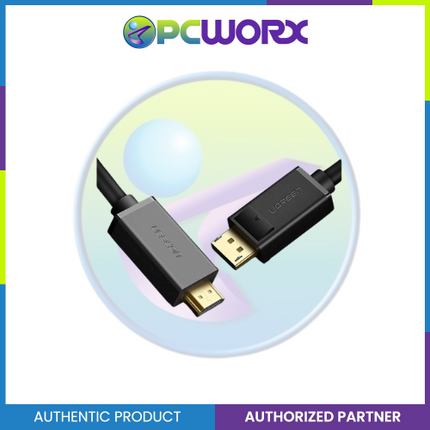 Ugreen DP101/10204 Display Port Male - HDMI Male Cable 5Meters Black