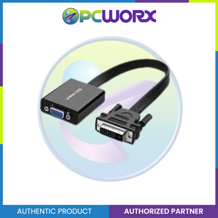Ugreen MM108/40259 DVI Male To VGA Female Active Converter Black 30CM Black