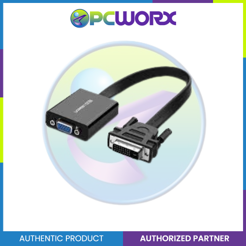 Ugreen MM108/40259 DVI Male To VGA Female Active Converter Black 30CM Black